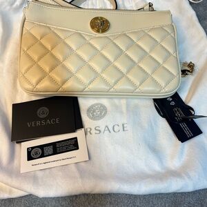 VERSACE Nappa Quilted La Medusa Camera Bag